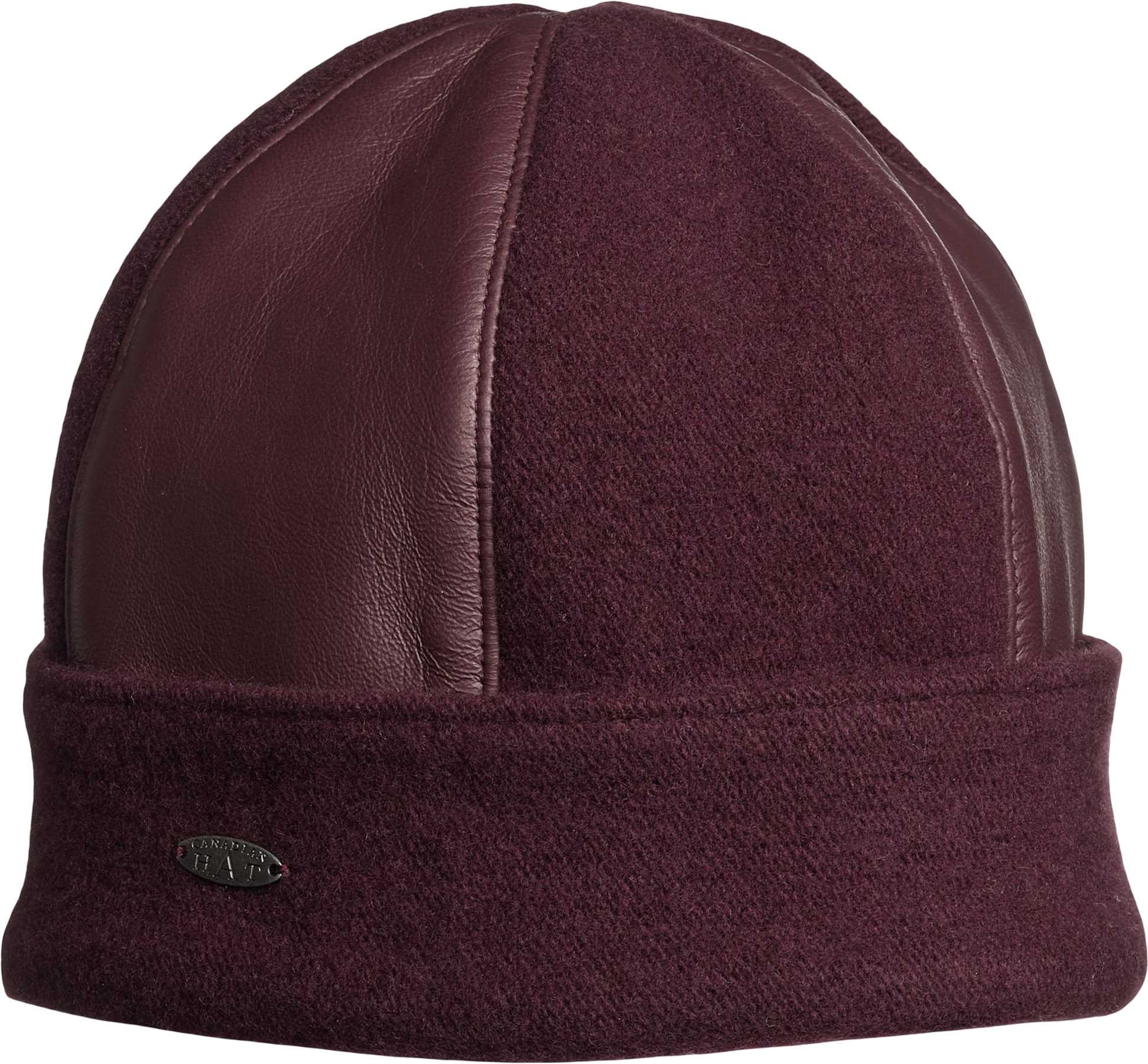 Image de produit pour Arli - Tuque en laine et cuir - Femme