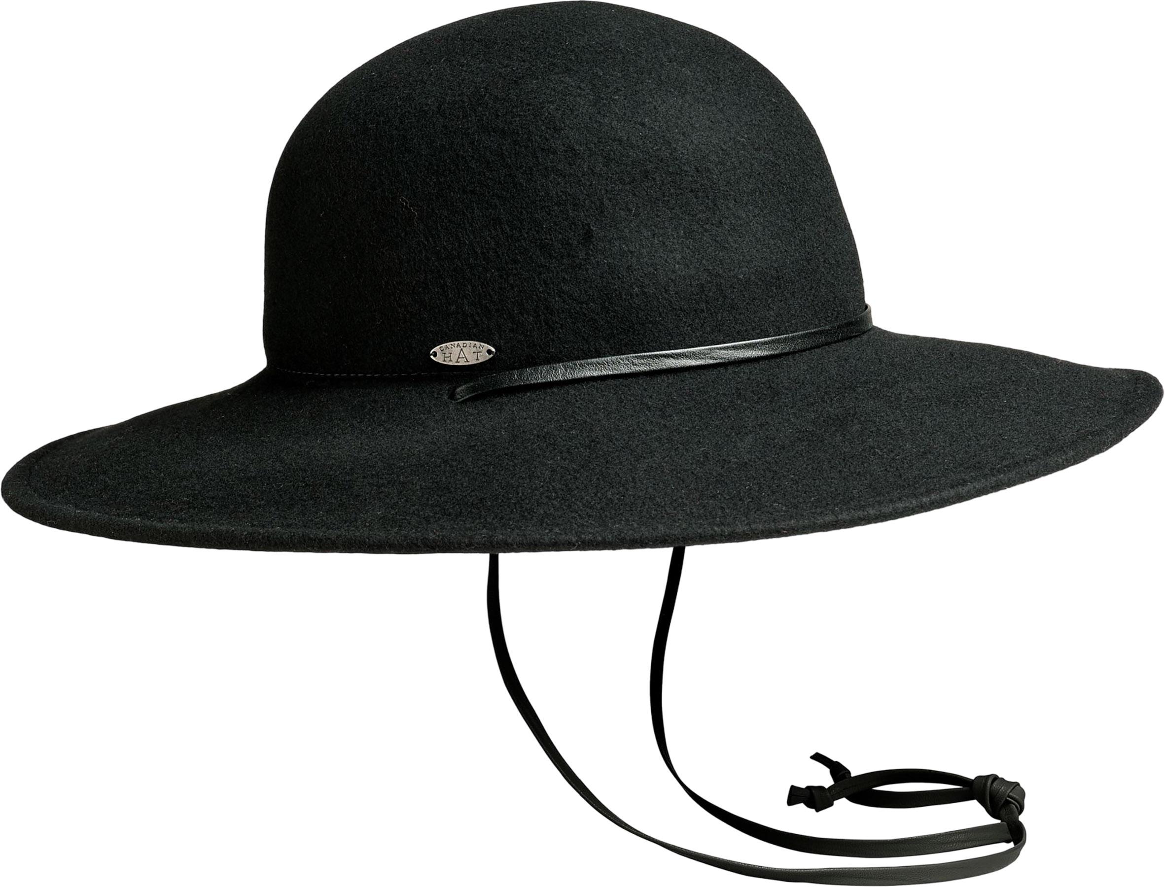 Product image for CATHY CS - WIDE BRIM CLOCHE HAT W LEATHER CHIN STRAP - Women's