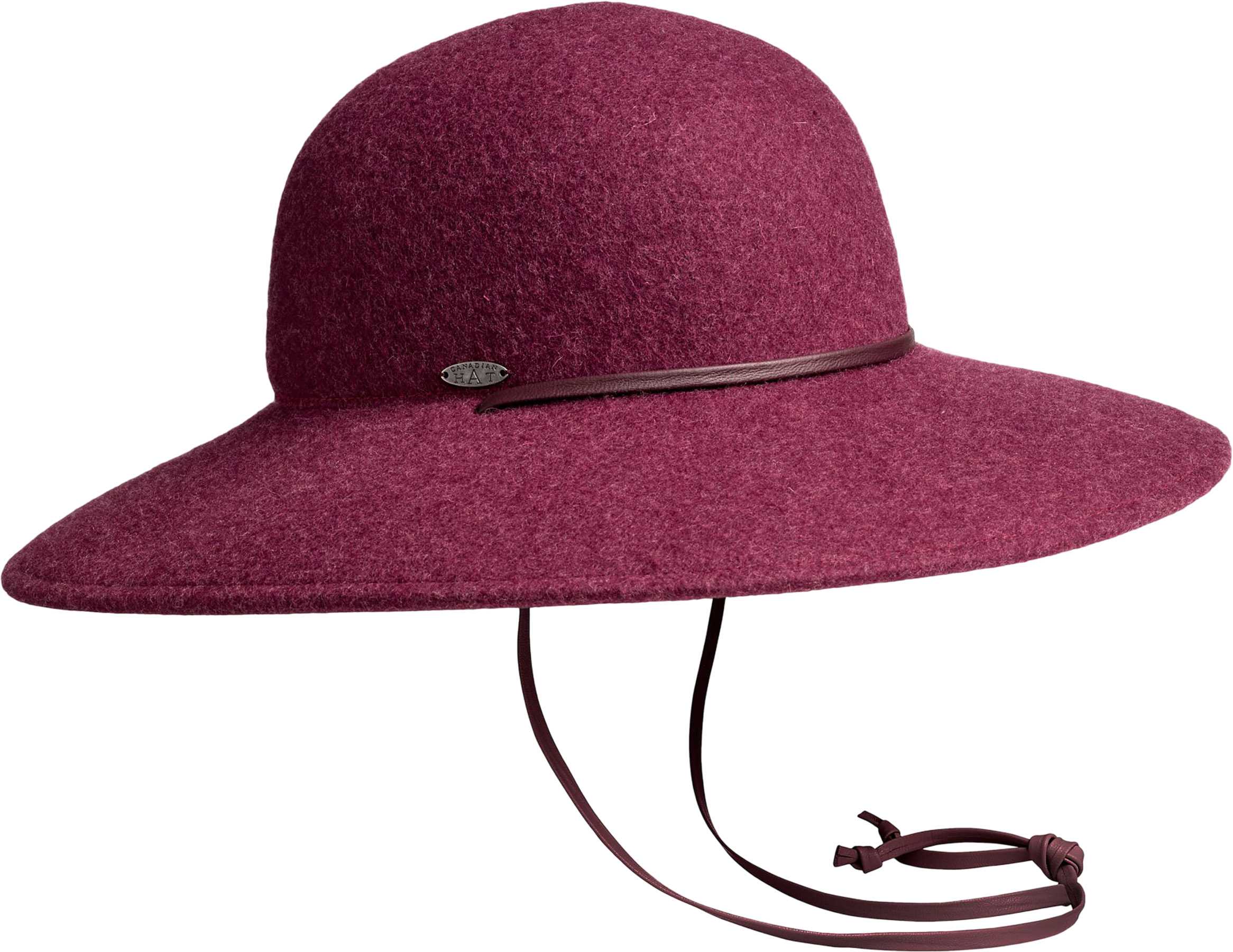 Product image for CATHY CS - WIDE BRIM CLOCHE HAT W LEATHER CHIN STRAP - Women's
