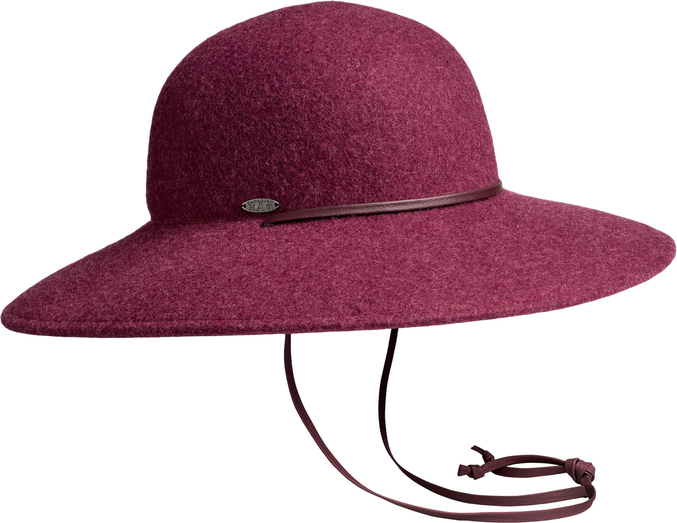 Product gallery image number 1 for product CATHY CS - WIDE BRIM CLOCHE HAT W LEATHER CHIN STRAP - Women's