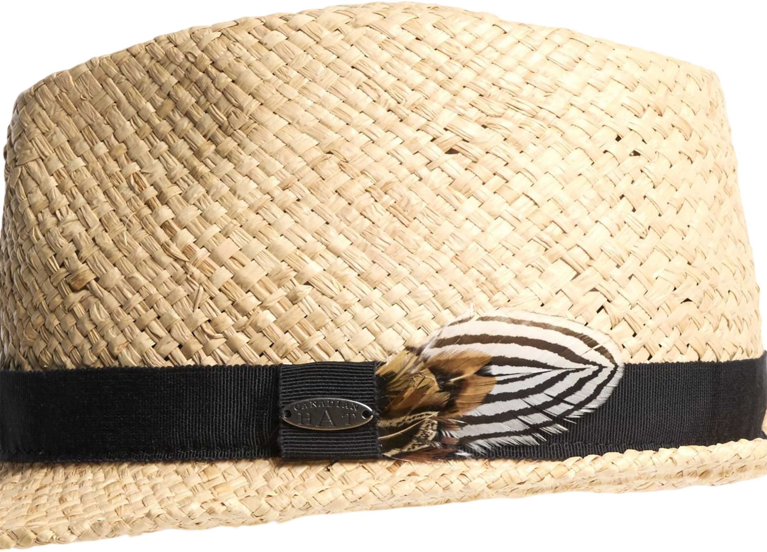 Product image for Florean A Fedora Hat in Raffia with Feather - Unisex