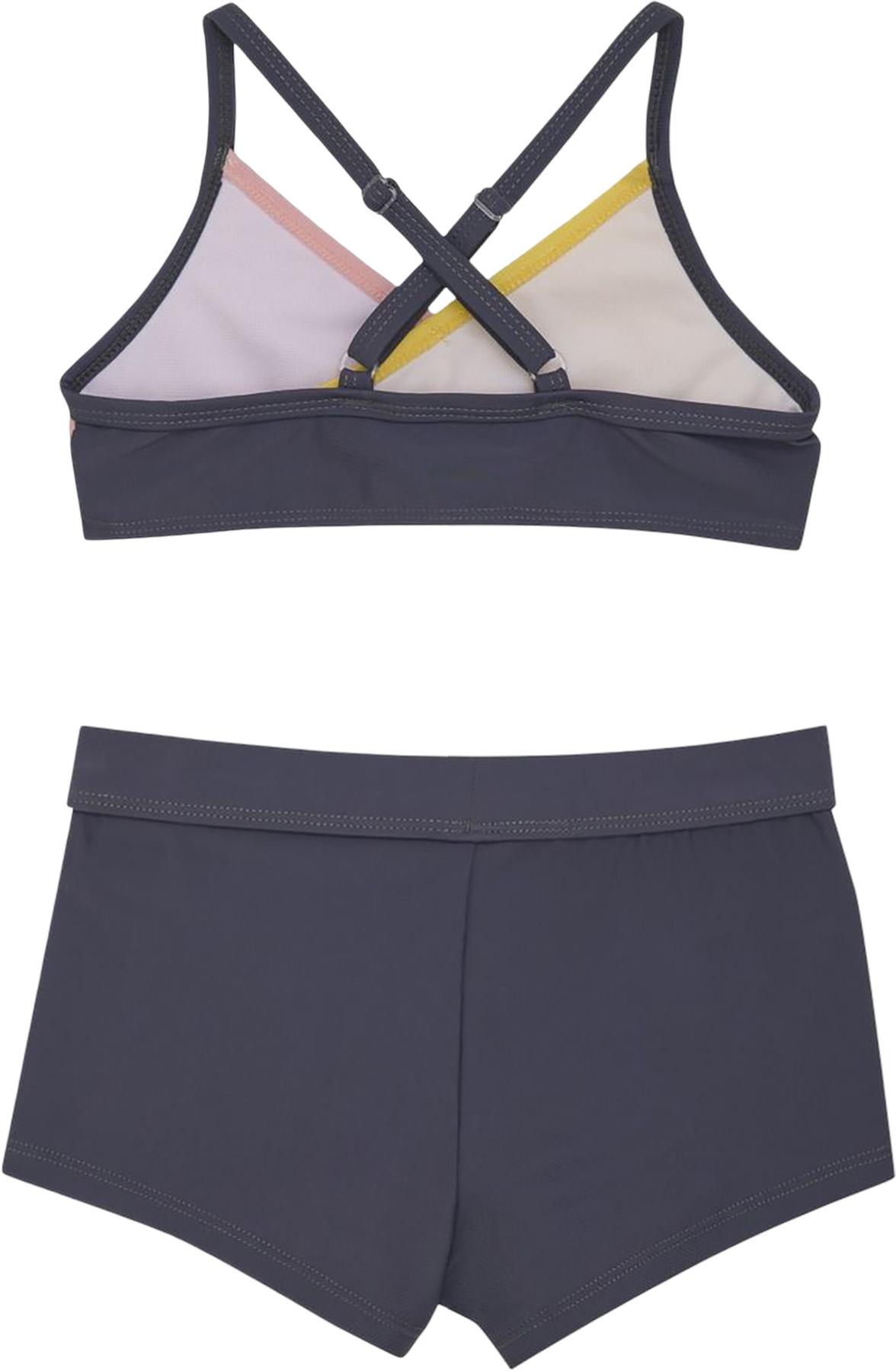 Product gallery image number 2 for product Ensemble de bikini à couleurs contrastantes avec short - Fille