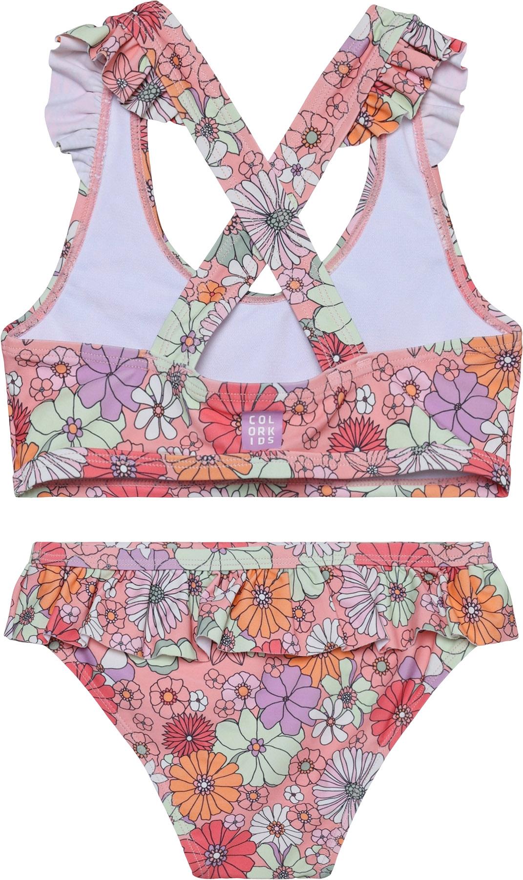 Product gallery image number 2 for product Maillot de bain deux-pièces avec jupe à volants AOP - Fille