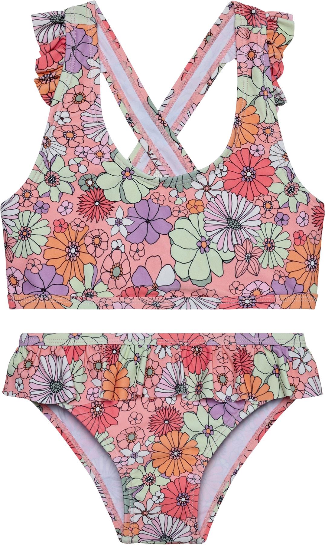 Product image for Maillot de bain deux-pièces avec jupe à volants AOP - Fille