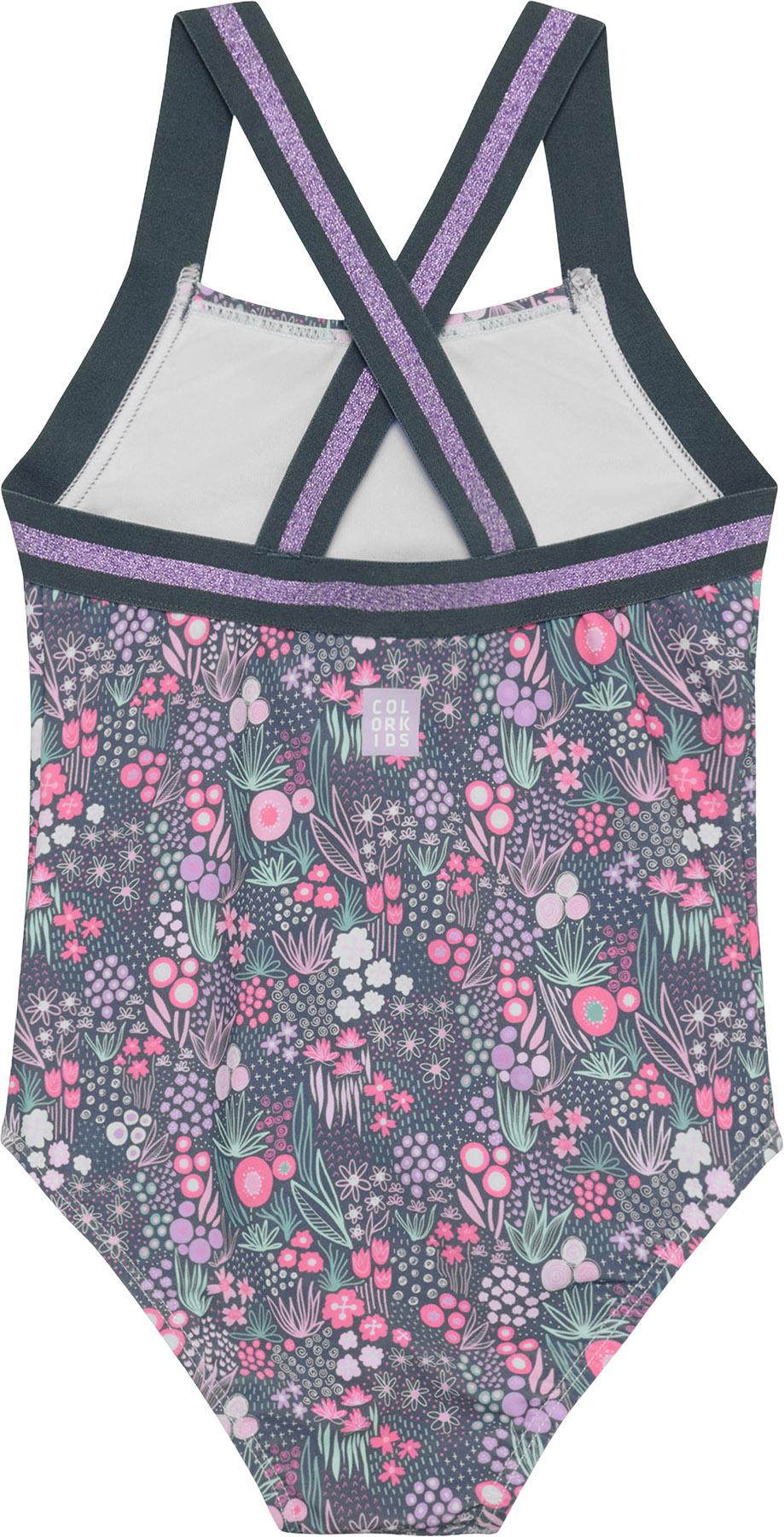 Product gallery image number 2 for product Maillot de bain à bretelles élastiques AOP - Fille