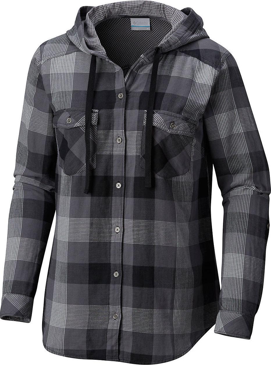 Product gallery image number 1 for product Times Two Hooded Long Sleeve Shirt Plus Size - Women's