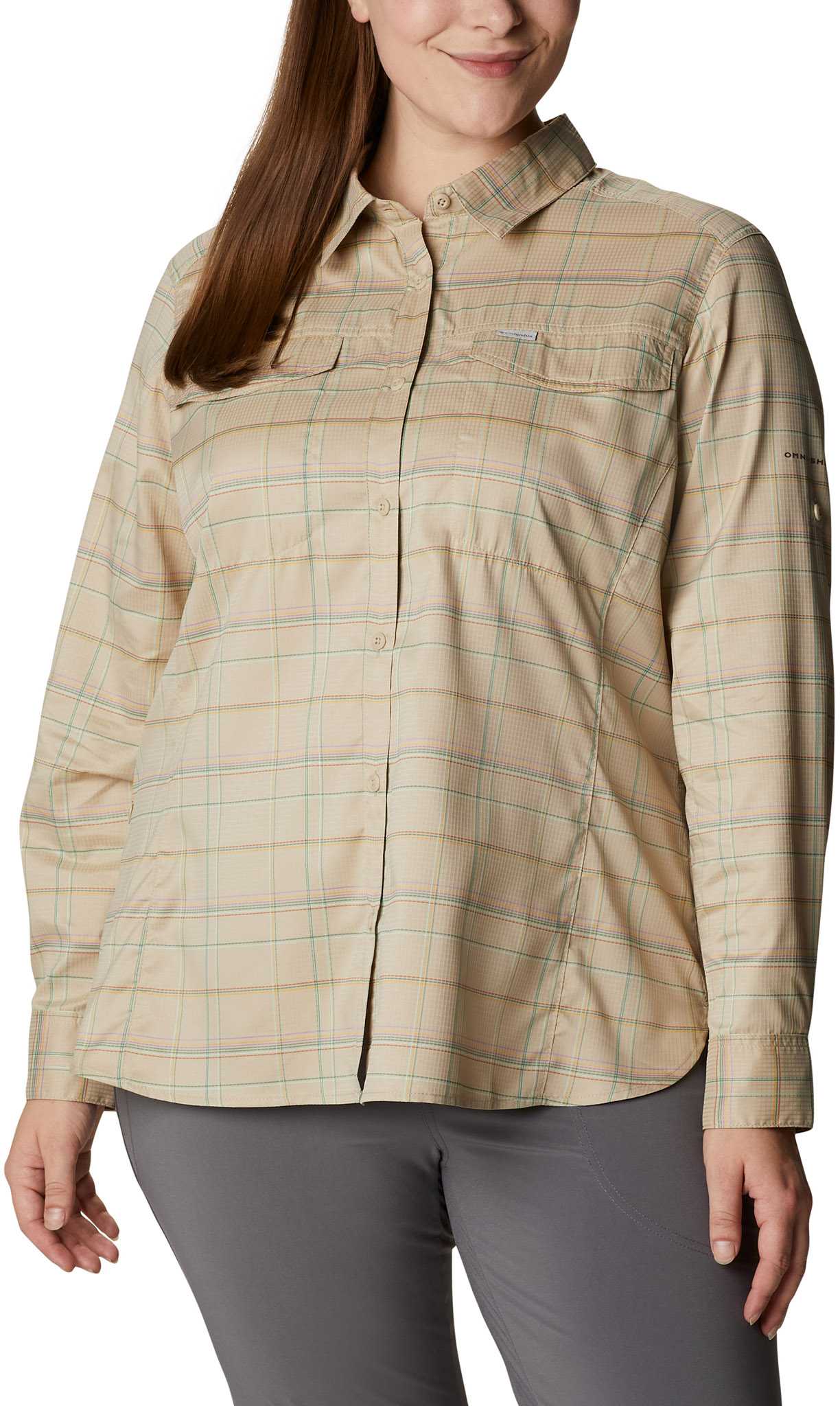 Product image for Silver Ridge Lite Plaid Long Sleeve Shirt Plus Size - Women's