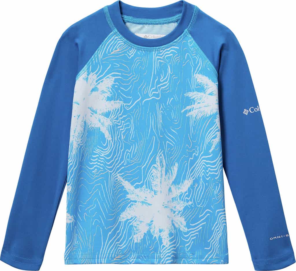 Compass Blue Topo Palms - Bright Indigo