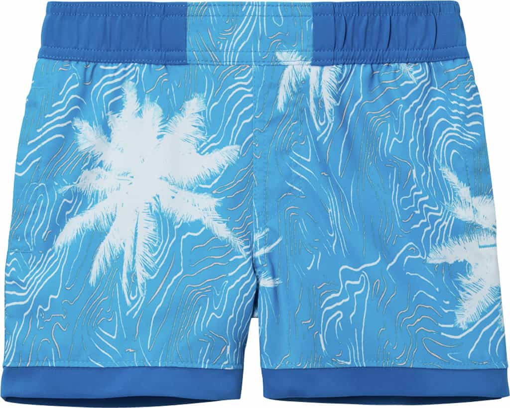 Compass Blue Topo Palms - Bright Indigo