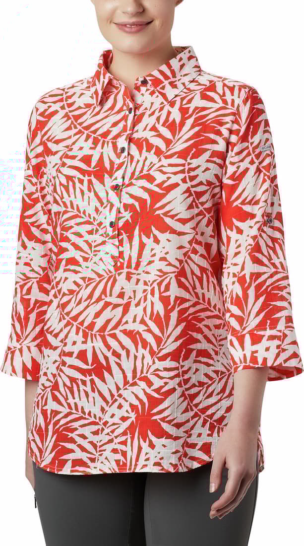 Bright Poppy Wispy Bamboo Print