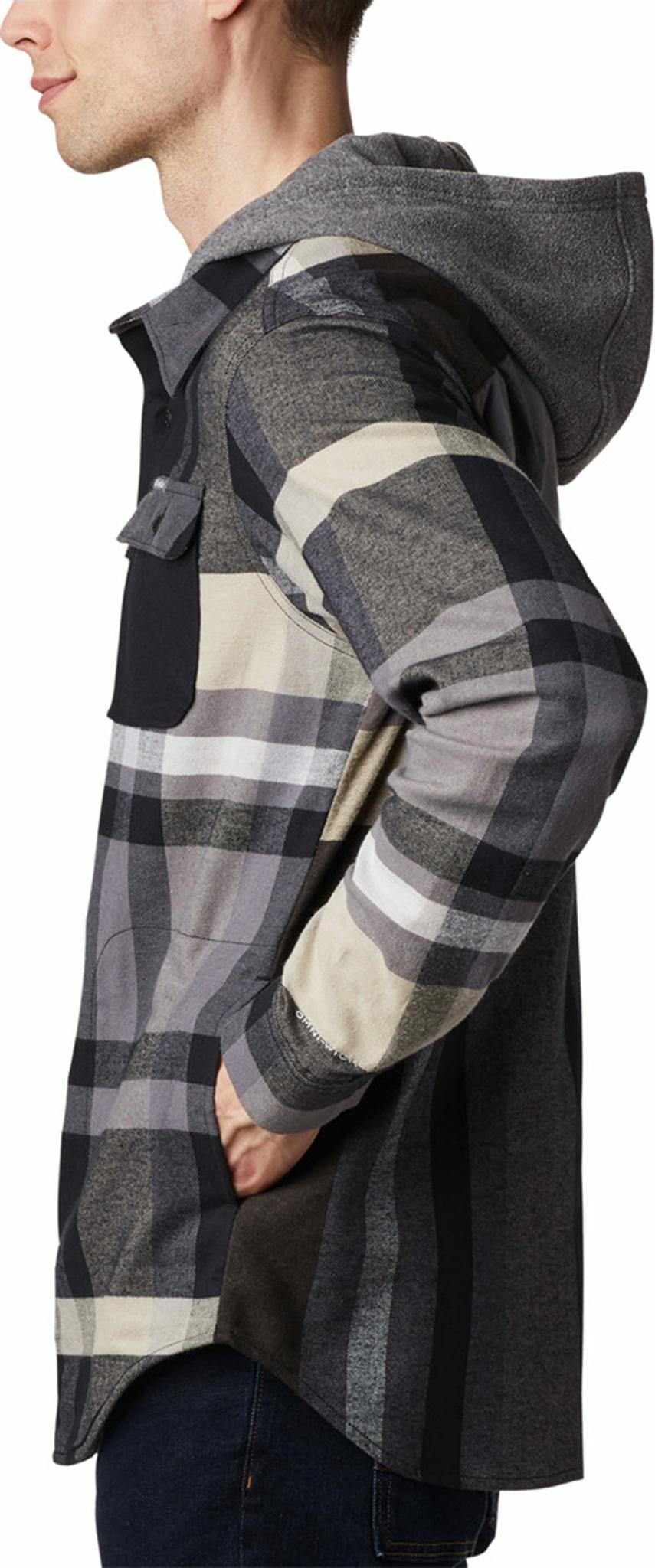 Product gallery image number 3 for product Flare Gun Button Up Stretch Flannel Hoodie - Men's