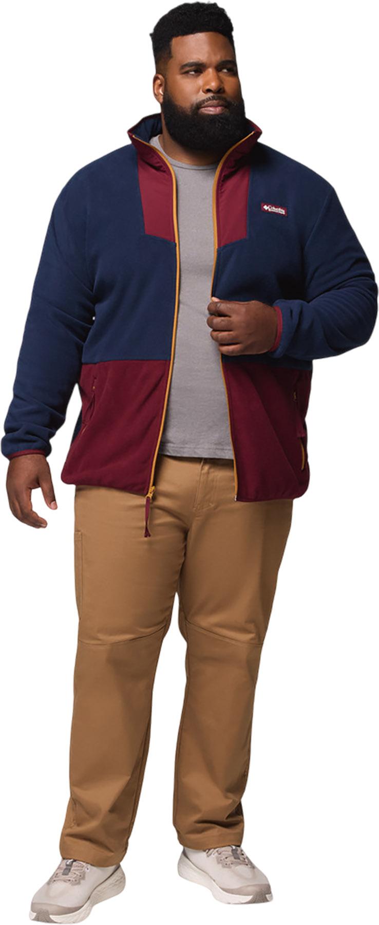 Product gallery image number 3 for product Manteau en molleton à glissière pleine longueur grande taille Sequoia Grove - Homme