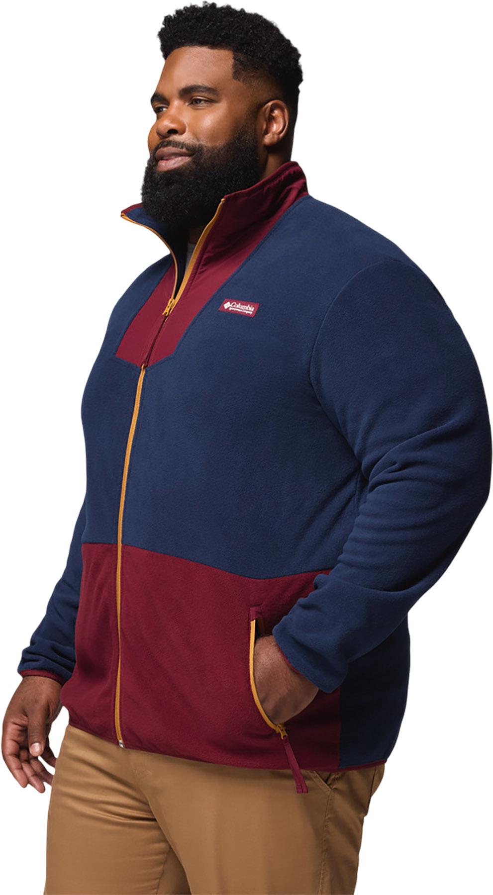 Product gallery image number 5 for product Manteau en molleton à glissière pleine longueur grande taille Sequoia Grove - Homme