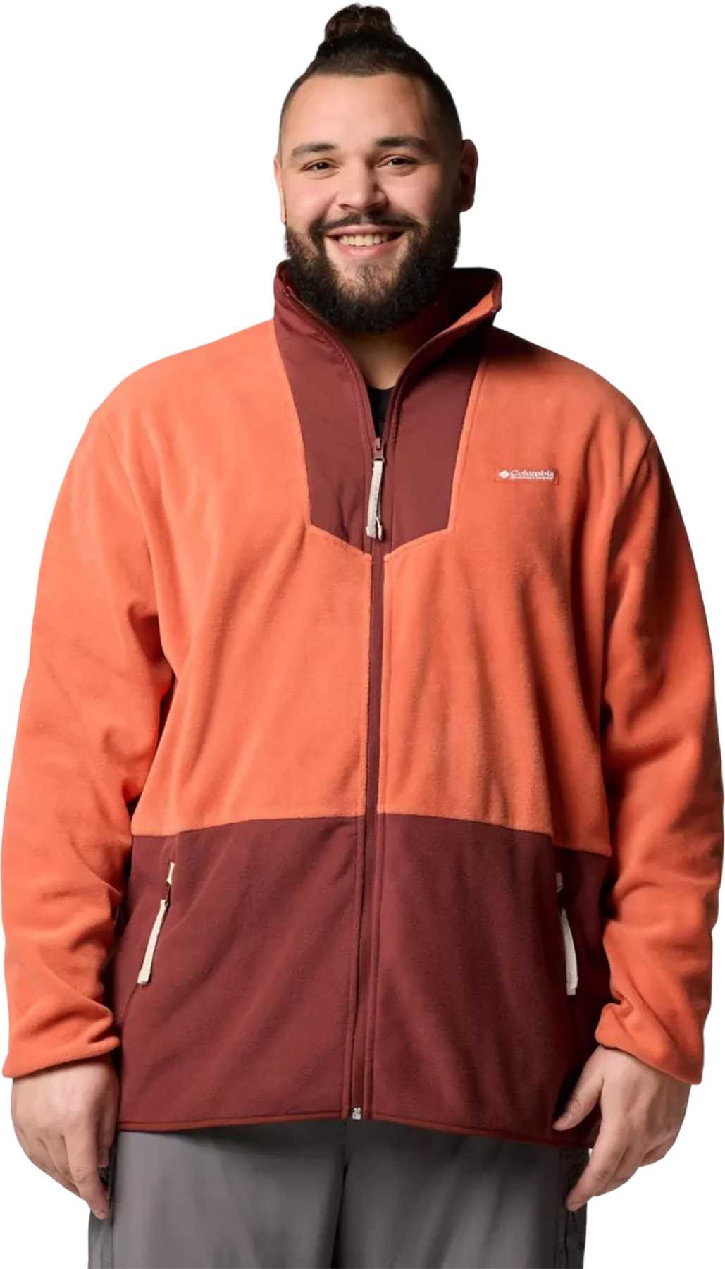 Image de produit pour Manteau en molleton à glissière pleine longueur grande taille Sequoia Grove - Homme
