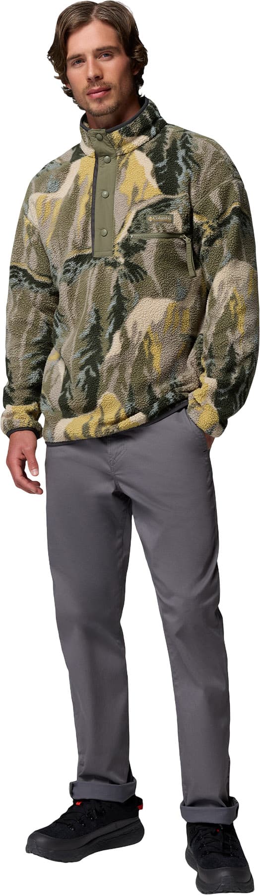 Product gallery image number 5 for product Helvetia II Printed Half Snap Fleece Pullover - Men's