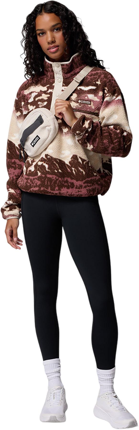 Product gallery image number 4 for product Helvetia II Printed Cropped Half Snap Fleece Pullover - Women's