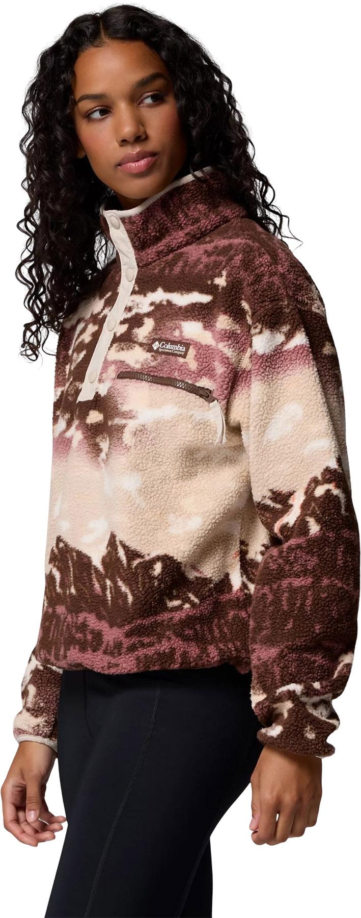 Product gallery image number 5 for product Helvetia II Printed Cropped Half Snap Fleece Pullover - Women's