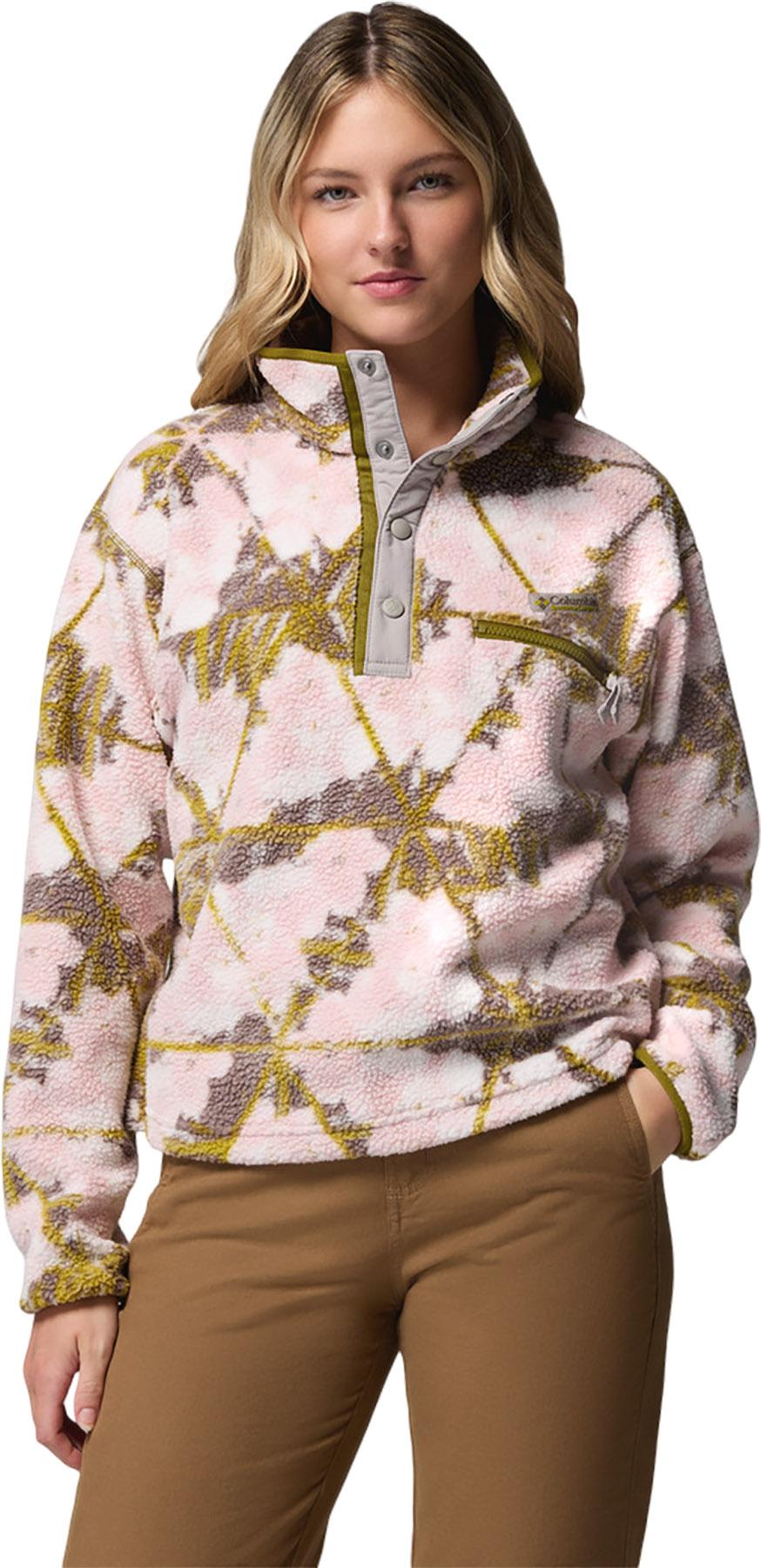 Product image for Helvetia II Printed Cropped Half Snap Fleece Pullover - Women's