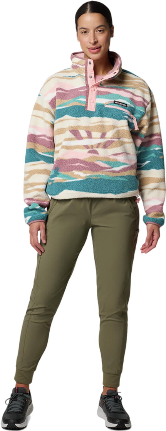 Product image for Helvetia II Printed Cropped Half Snap Fleece Pullover - Women's