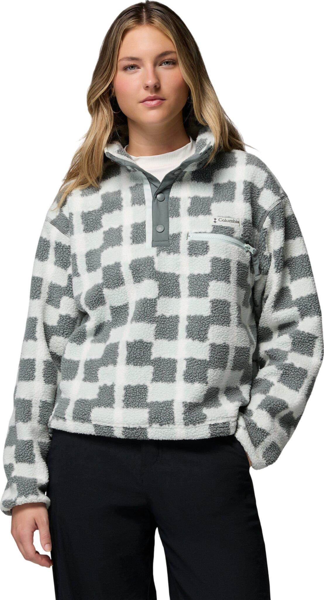 Product image for Helvetia II Printed Cropped Half Snap Fleece Pullover - Women's