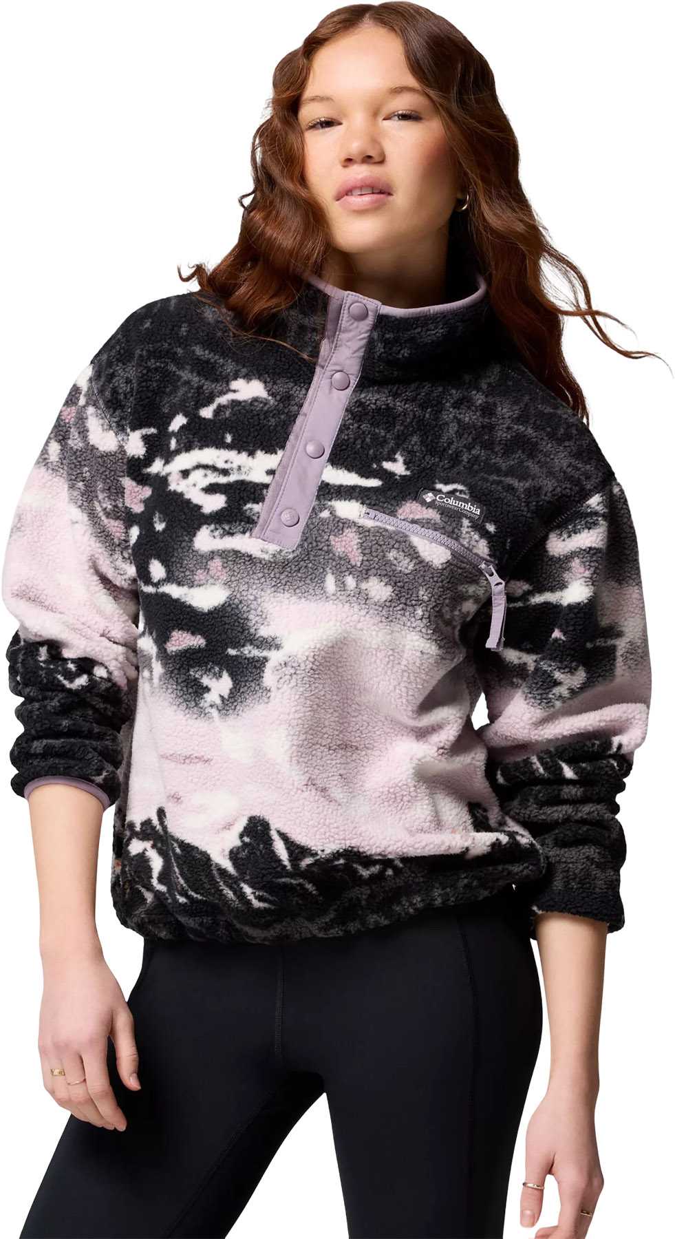 Product image for Helvetia II Printed Cropped Half Snap Fleece Pullover - Women's