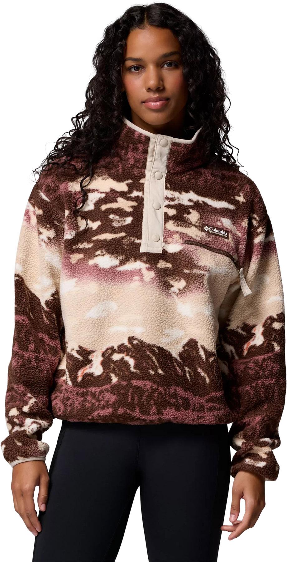 Product image for Helvetia II Printed Cropped Half Snap Fleece Pullover - Women's