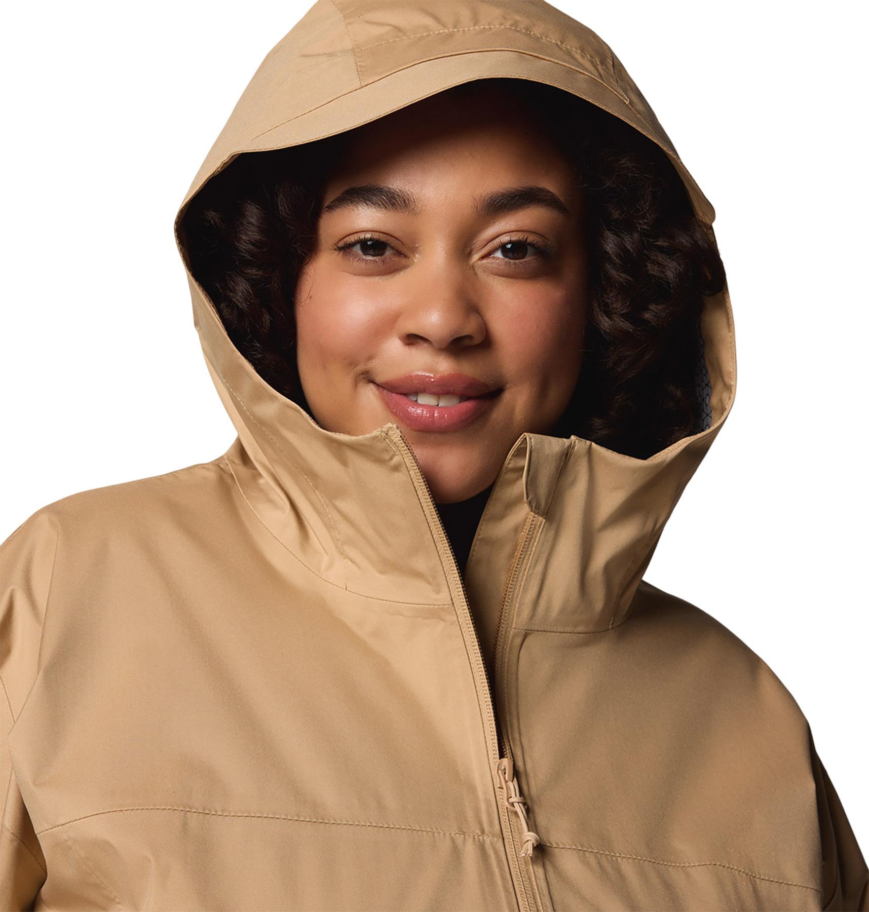 Product gallery image number 3 for product Manteau de pluie coquille longue grande taille Weekend Adventure II - Femme