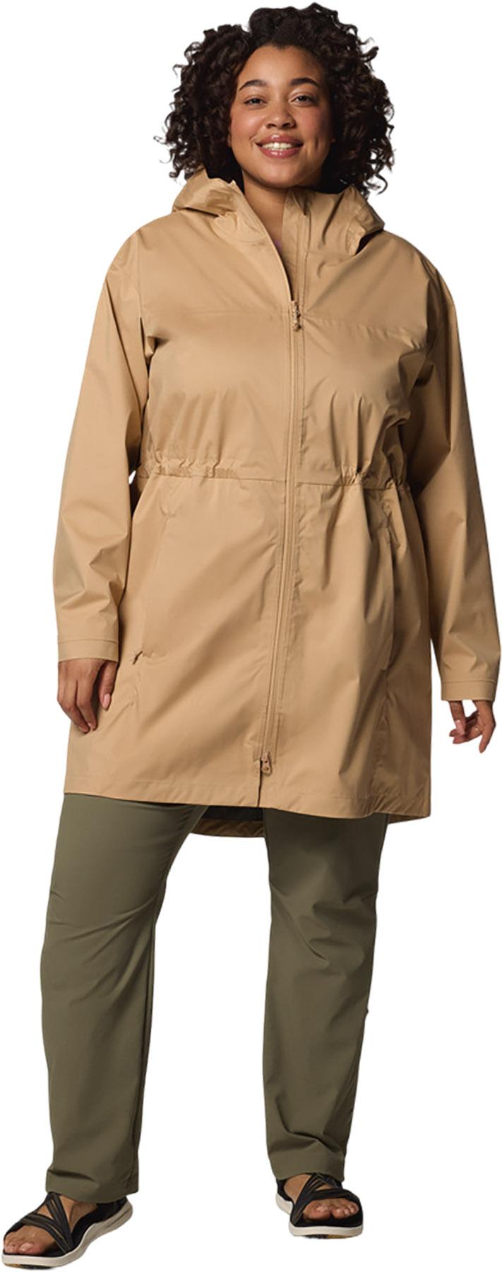 Product gallery image number 4 for product Manteau de pluie coquille longue grande taille Weekend Adventure II - Femme
