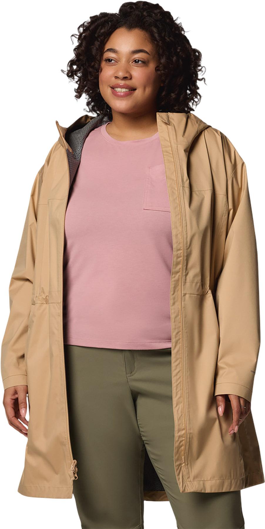 Product gallery image number 5 for product Manteau de pluie coquille longue grande taille Weekend Adventure II - Femme