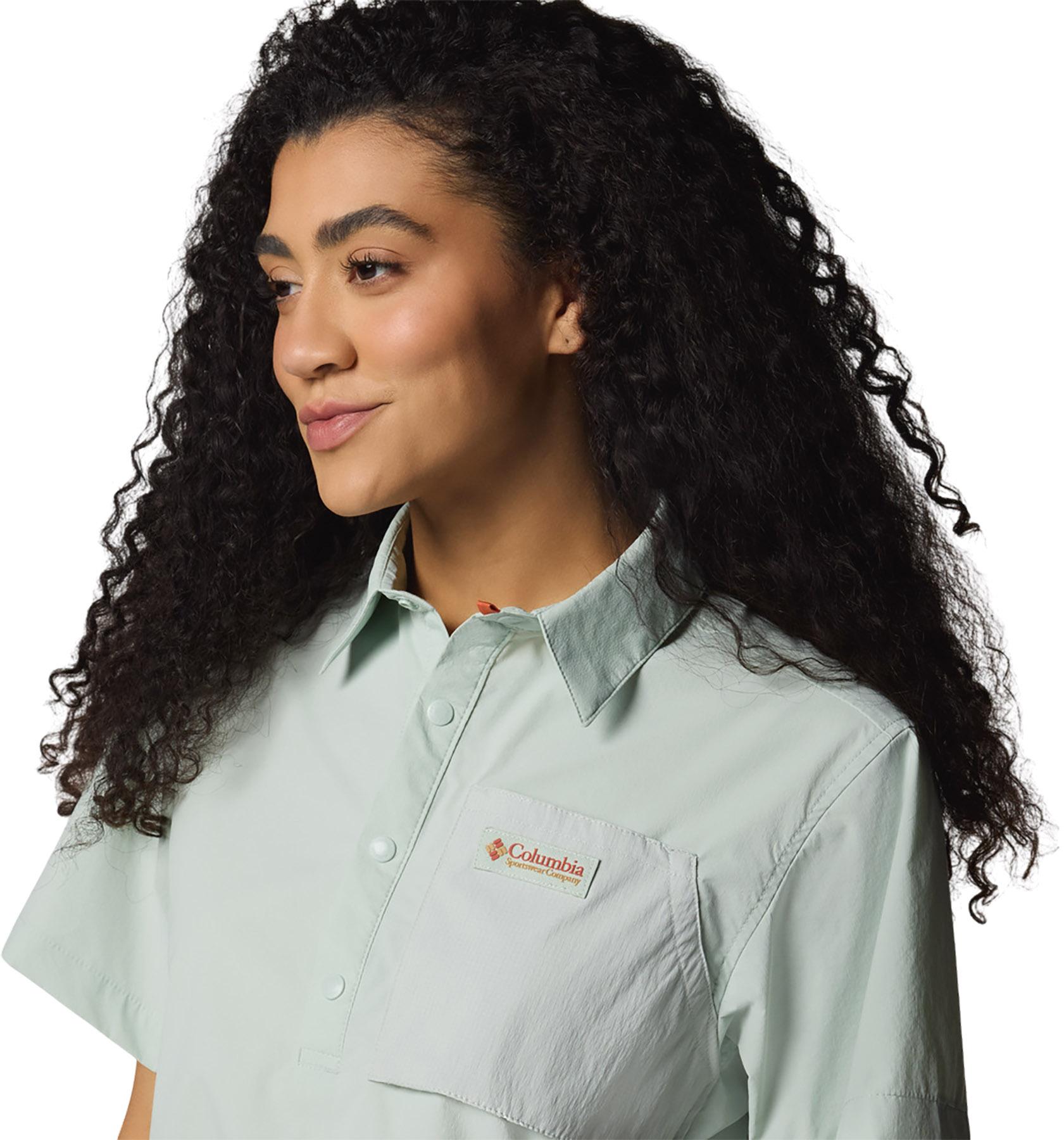 Product gallery image number 3 for product Cove Beach Woven Cropped Short Sleeve Shirt - Women's