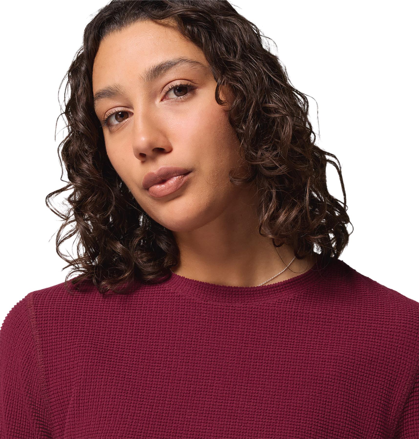 Product gallery image number 3 for product T-shirt à manches longues à col rond Brea Falls Grid - Femme