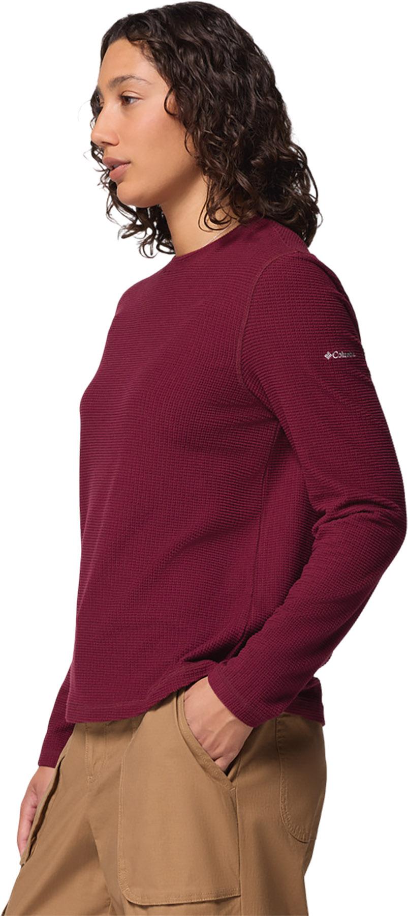 Product gallery image number 4 for product T-shirt à manches longues à col rond Brea Falls Grid - Femme