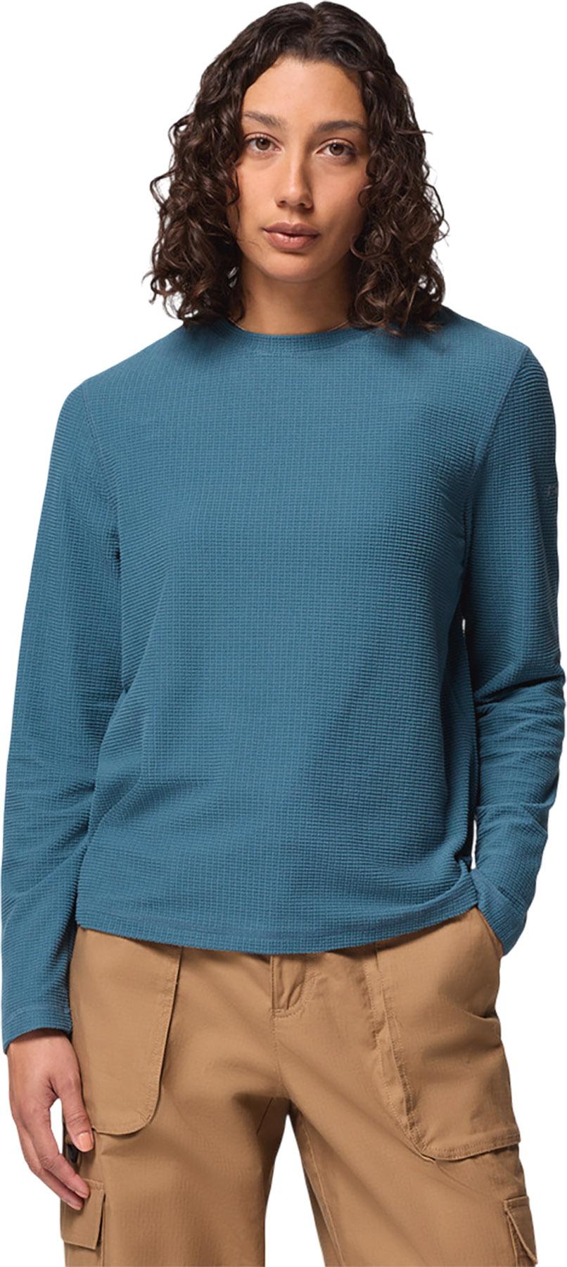 Product image for Brea Falls Grid Crew Neck Long Sleeve T-Shirt - Women's