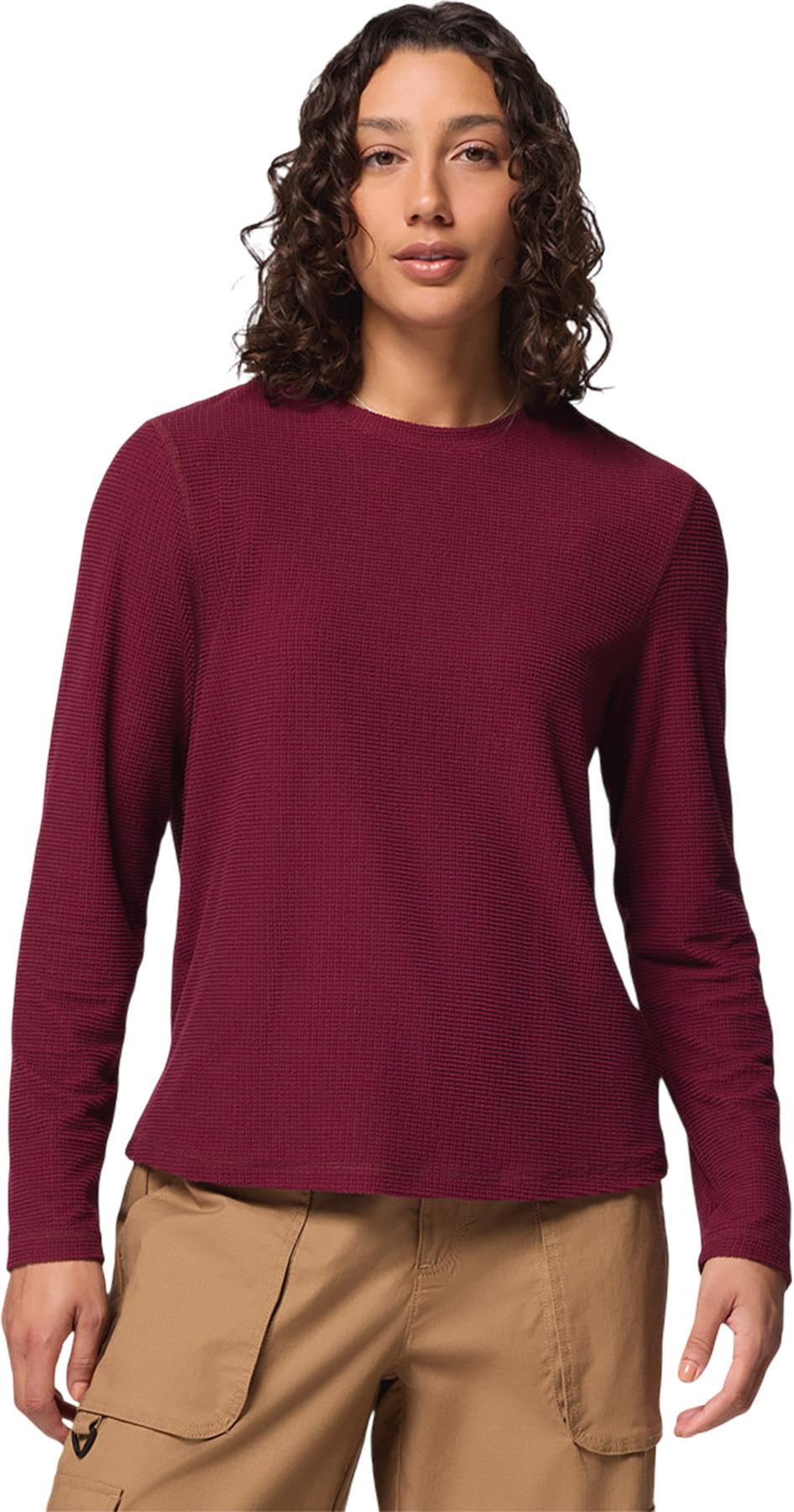 Product image for T-shirt à manches longues à col rond Brea Falls Grid - Femme