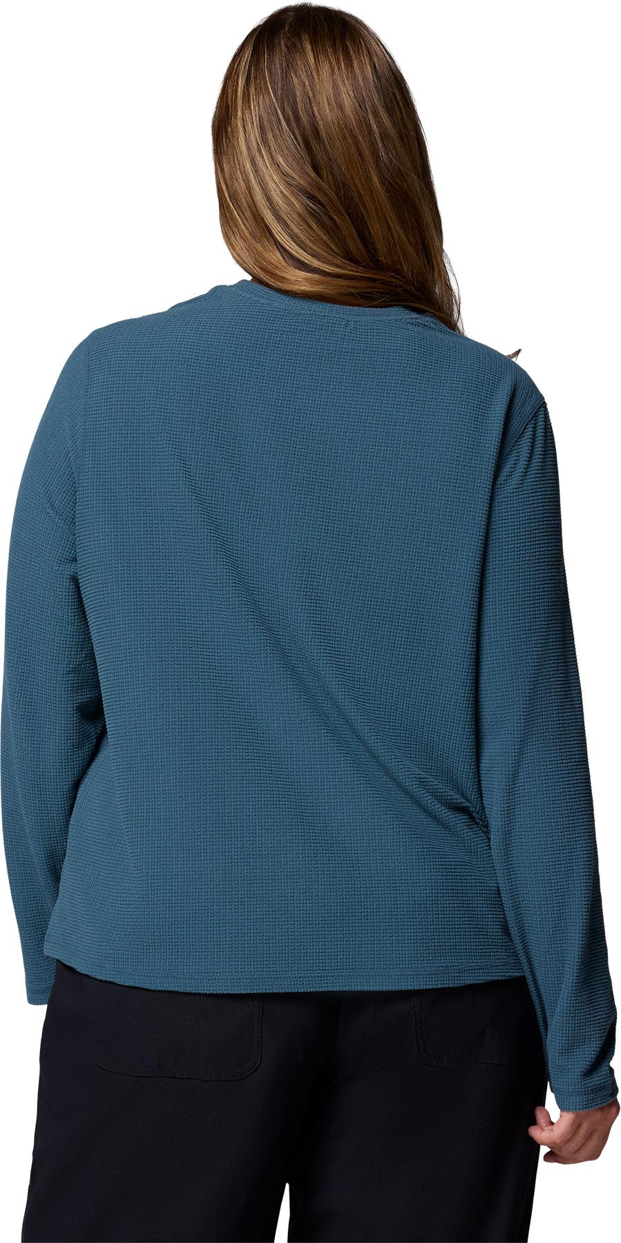 Product gallery image number 4 for product Brea Falls Grid Plus Size Crew Neck Long Sleeve T-Shirt - Women's