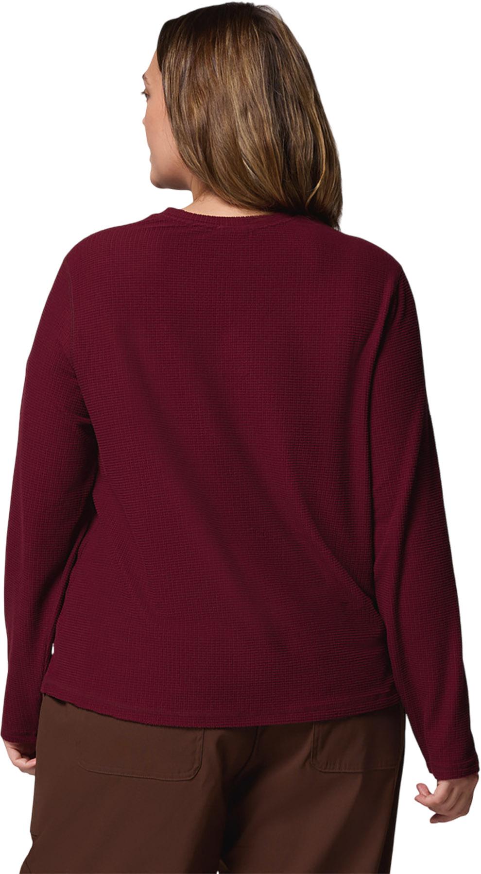 Product gallery image number 5 for product Brea Falls Grid Plus Size Crew Neck Long Sleeve T-Shirt - Women's