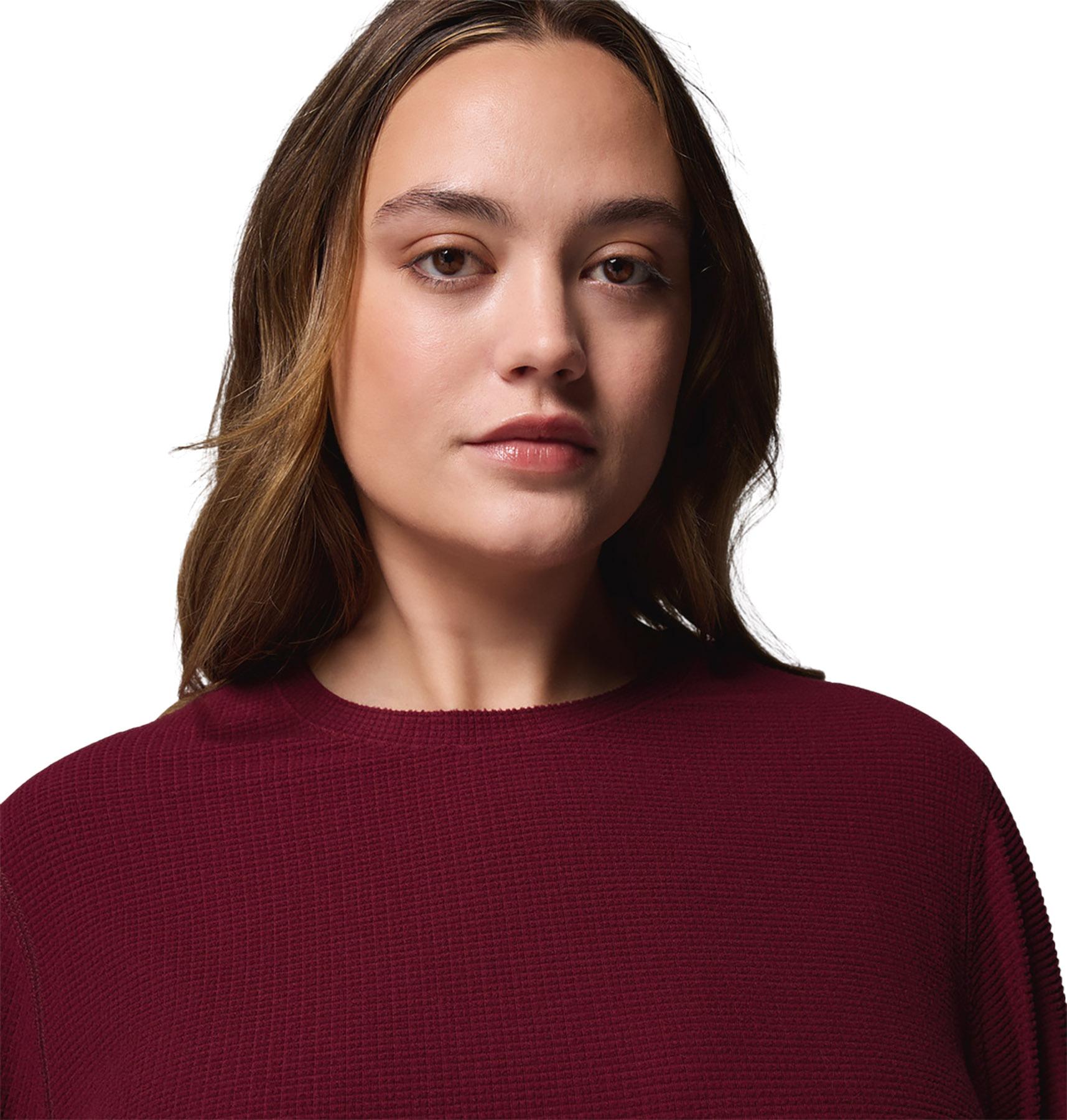 Product gallery image number 2 for product Brea Falls Grid Plus Size Crew Neck Long Sleeve T-Shirt - Women's