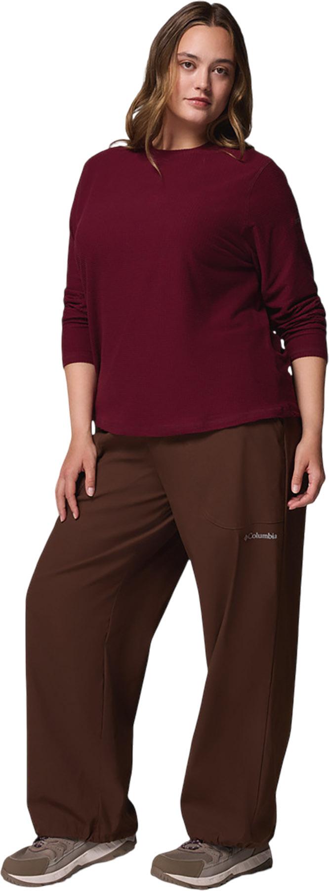 Product gallery image number 3 for product Brea Falls Grid Plus Size Crew Neck Long Sleeve T-Shirt - Women's