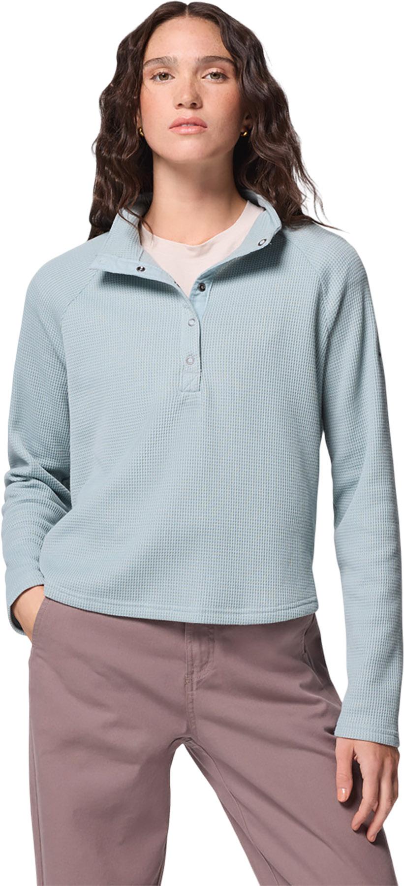 Product image for Holly Hideaway Waffle Knit Half Snap Top - Women's