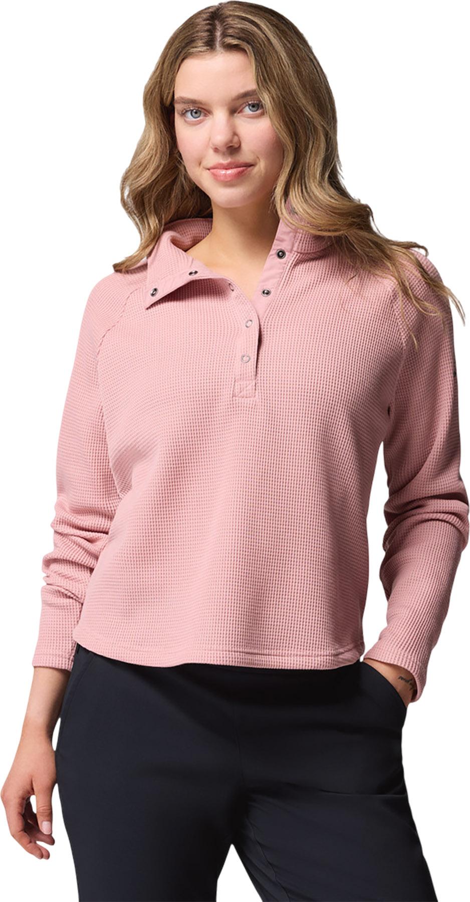 Product image for Holly Hideaway Waffle Knit Half Snap Top - Women's