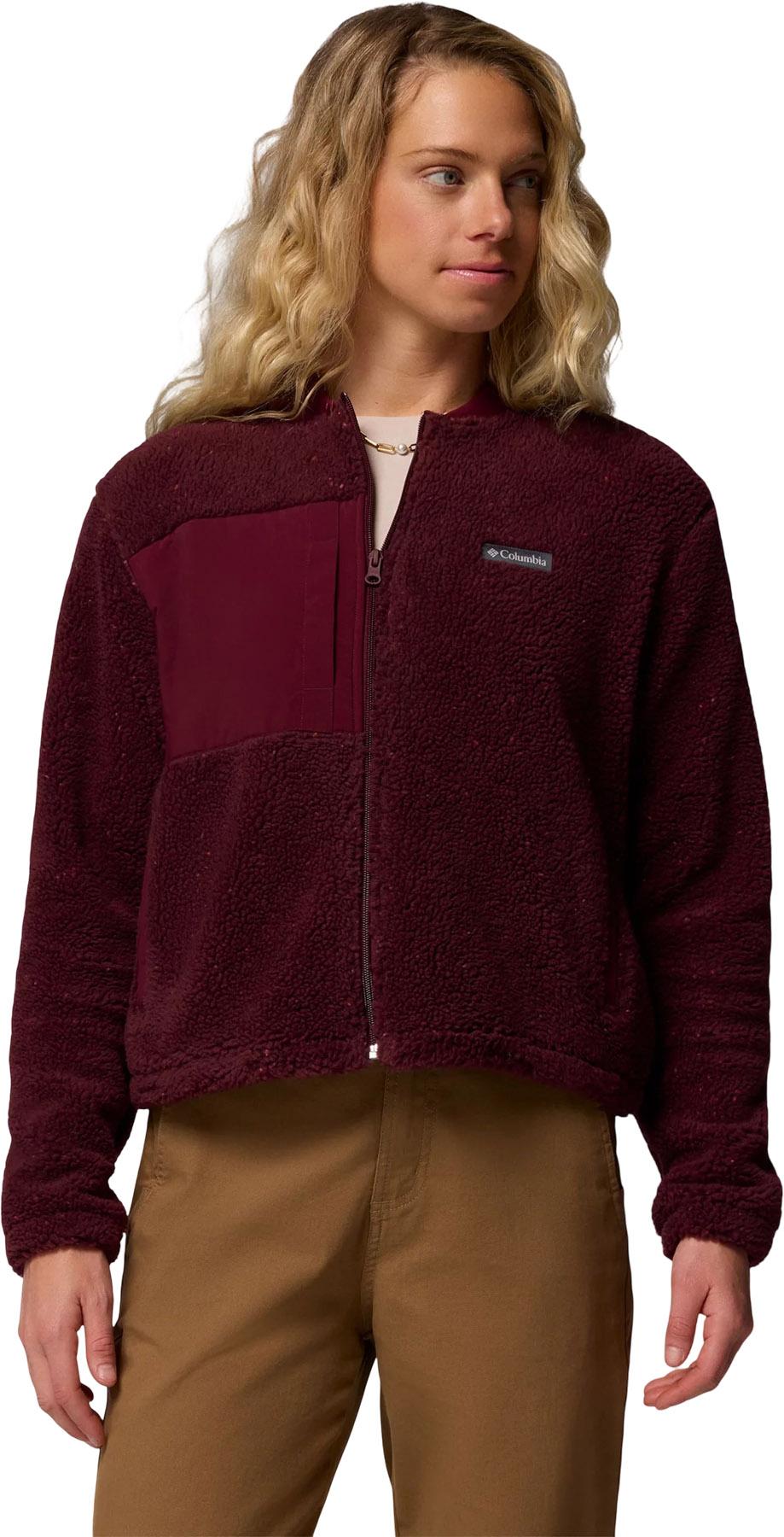 Product gallery image number 3 for product Manteau aviateur en molleton à glissière pleine longueur Stellar Path - Femme