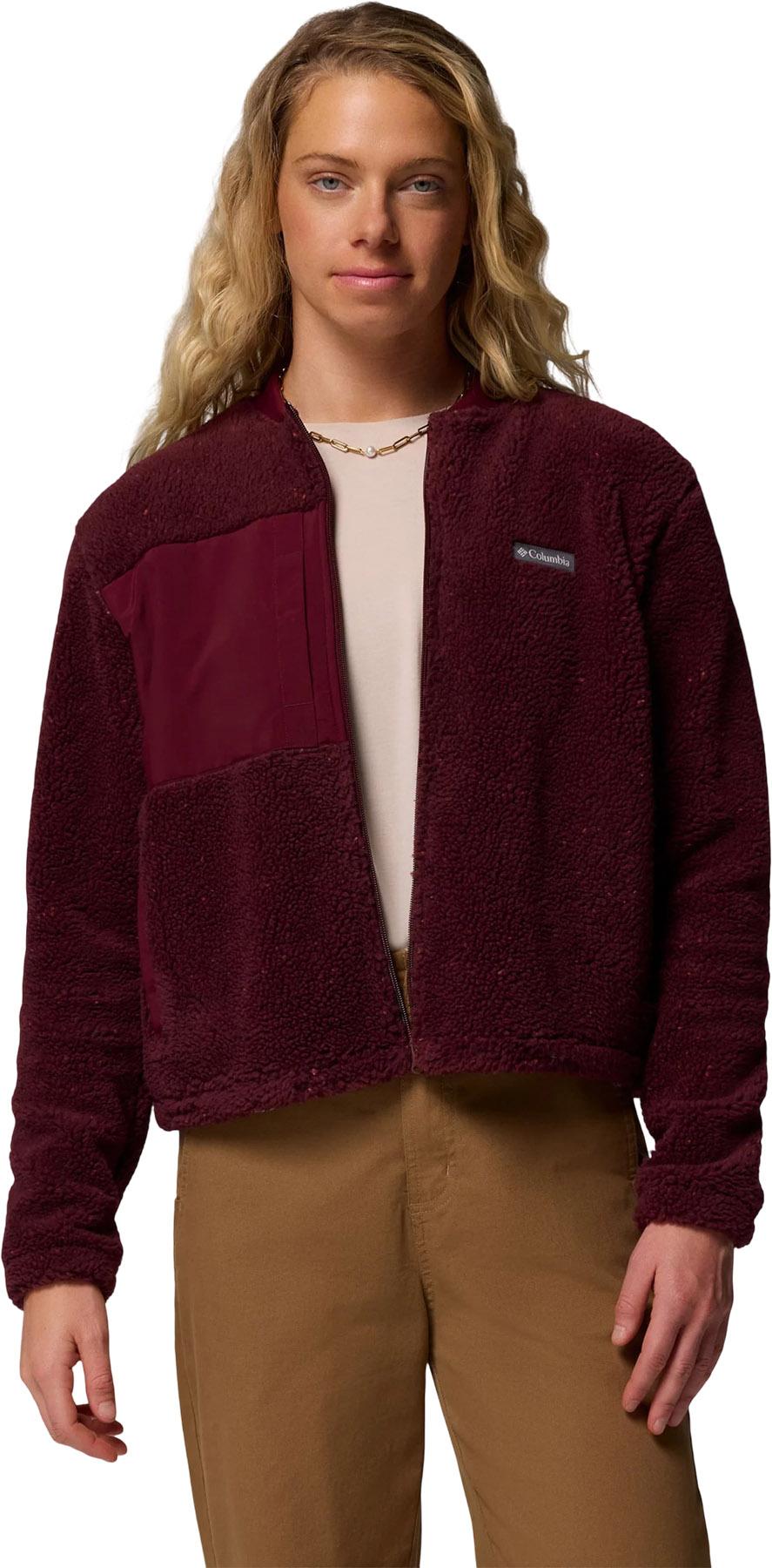 Product image for Manteau aviateur en molleton à glissière pleine longueur Stellar Path - Femme