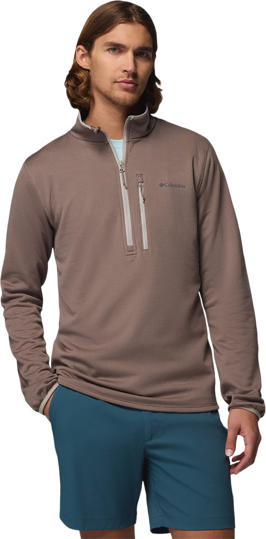 Product image for Essential Hike Grid Fleece Half Zip Pullover - Men's 