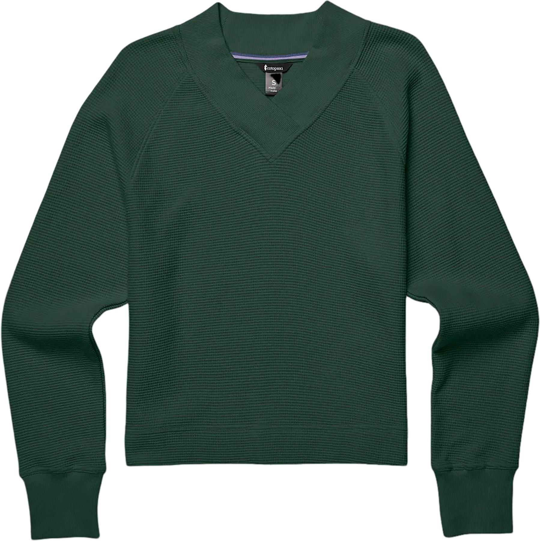 Product image for Atajo Long-Sleeve Waffle Knit V-Neck T-Shirt - Women's