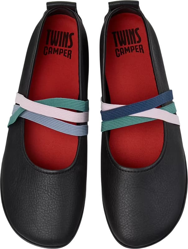 Product gallery image number 5 for product Ballerines mocassin en cuir Twins - Femme