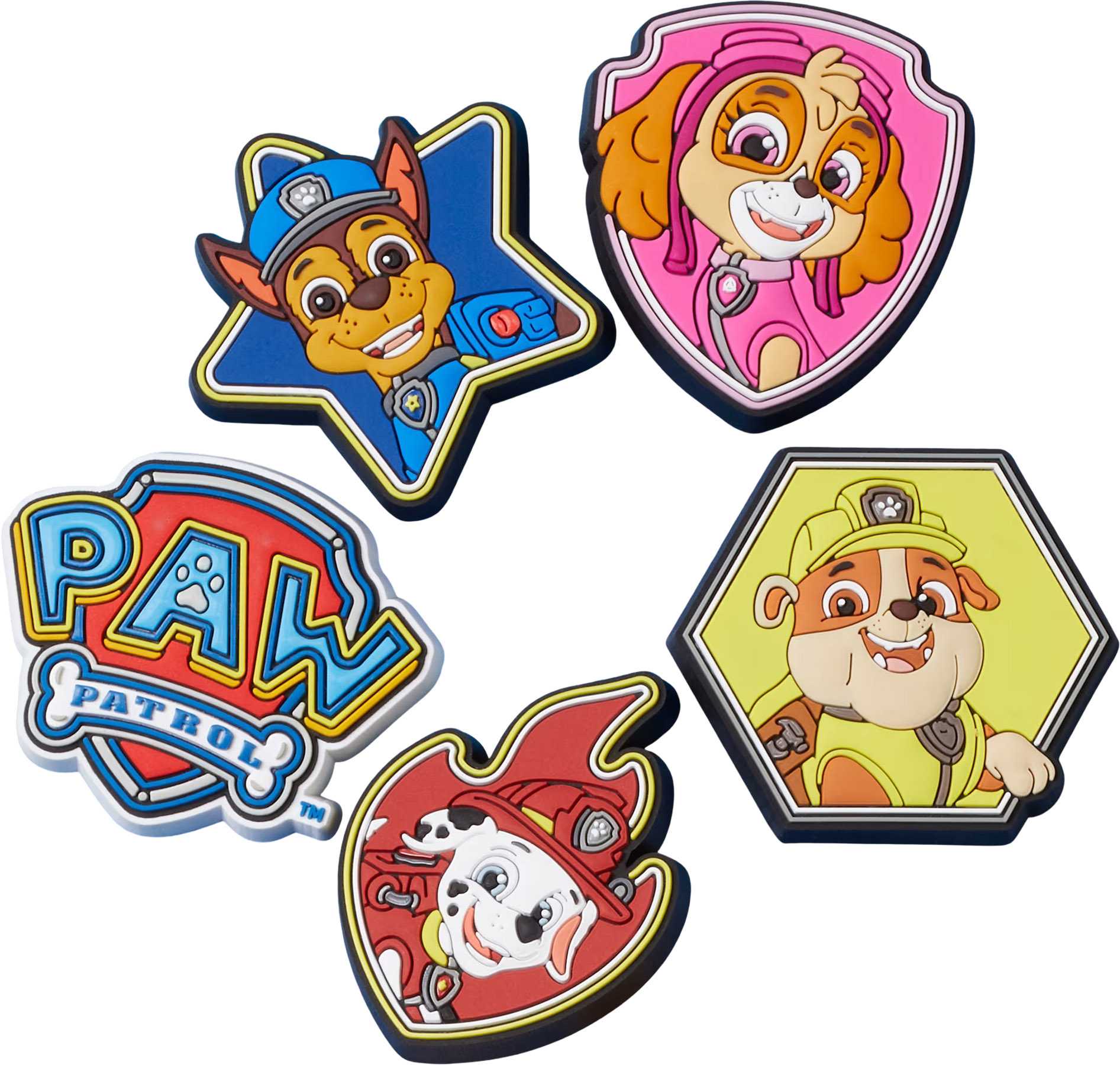 Product image for Paw Patrol 5 Pack Jibbitz Shoe Charms - Kids
