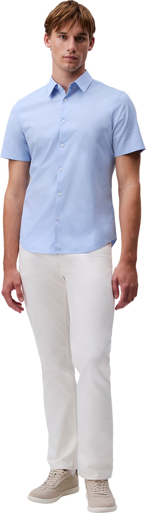 Numéro de l'image de la galerie de produits 3 pour le produit Chemise boutonnée ajustée en coton extensible - Homme