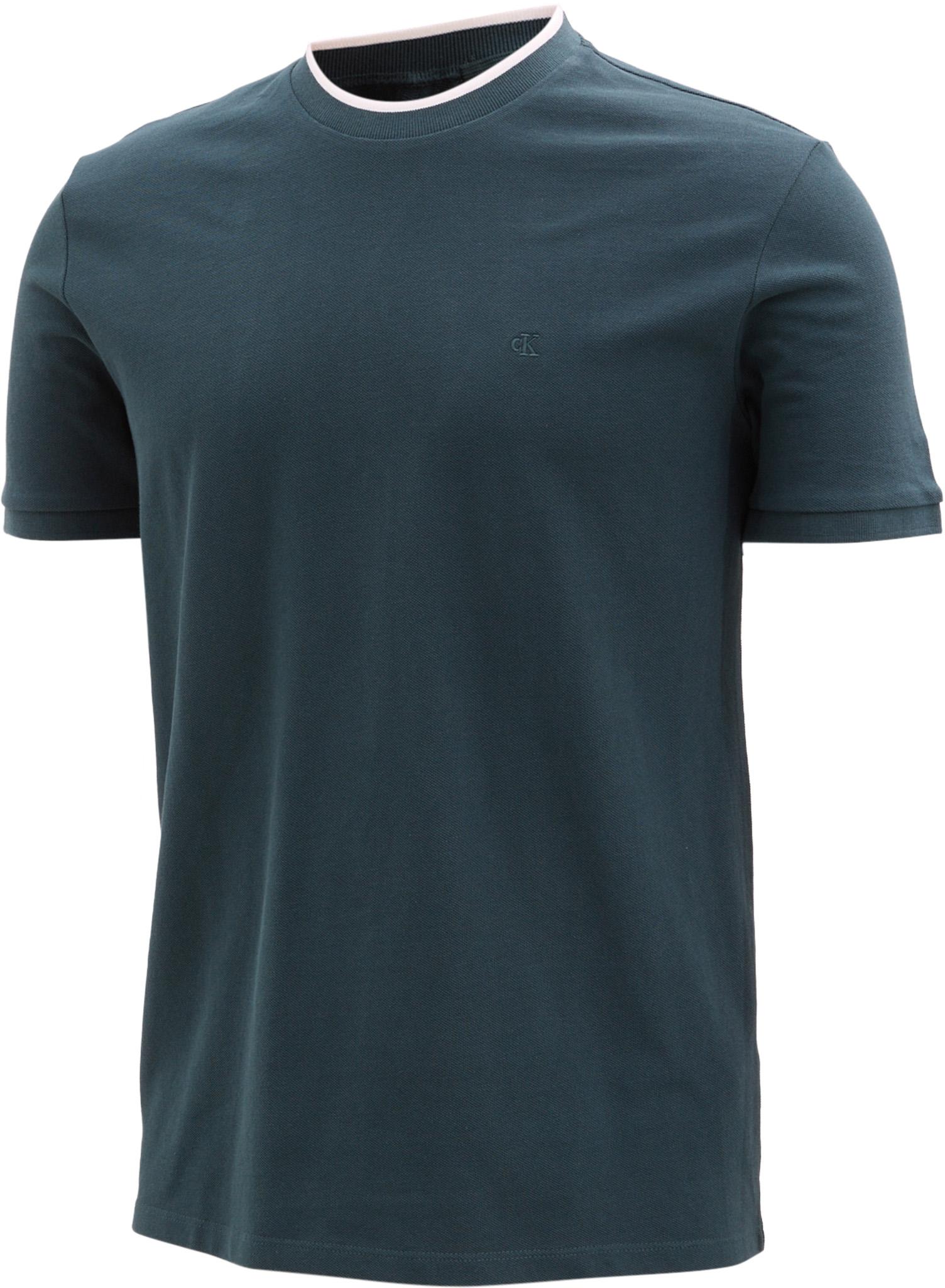 Product gallery image number 3 for product Short Sleeve Tipped Pique Crewneck T-Shirt - Men’s