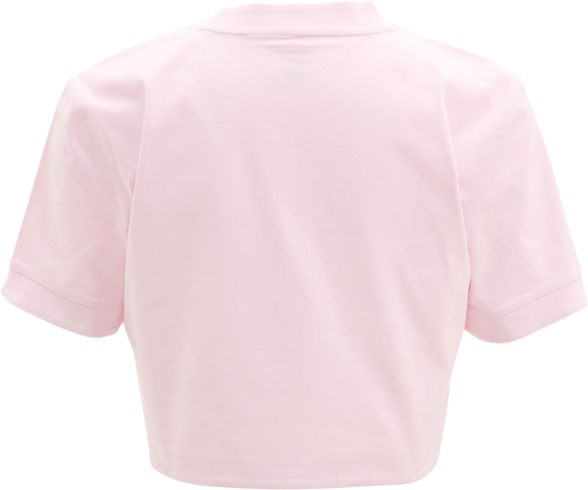 Product gallery image number 2 for product T-shirt écourté à manches courtes en jersey rafraîchissant avec attache à nouer - Femme