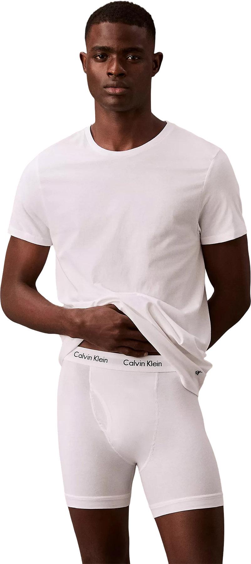 Product gallery image number 4 for product T-shirt à manches courtes et col rond coupe classique en coton paquet de 3 - Homme